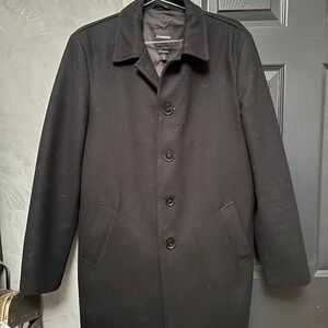 Express Men's Classic Black Trench Coat